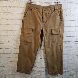 Duluth Trading Co Denim 38x30 Brown Cargo Jeans Pockets